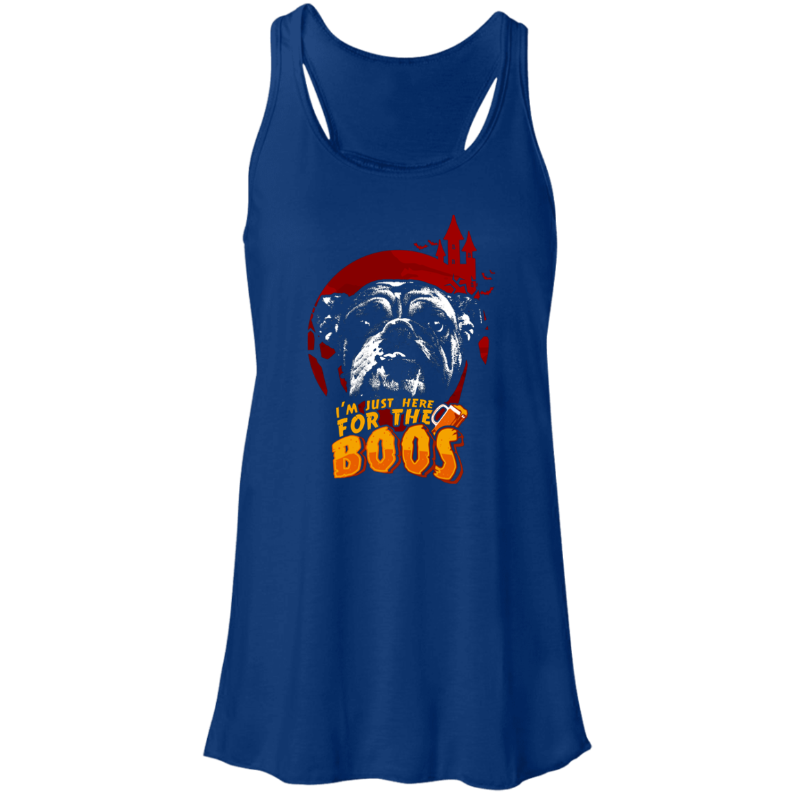 Just For The Boos Flowy Racerback Tank
