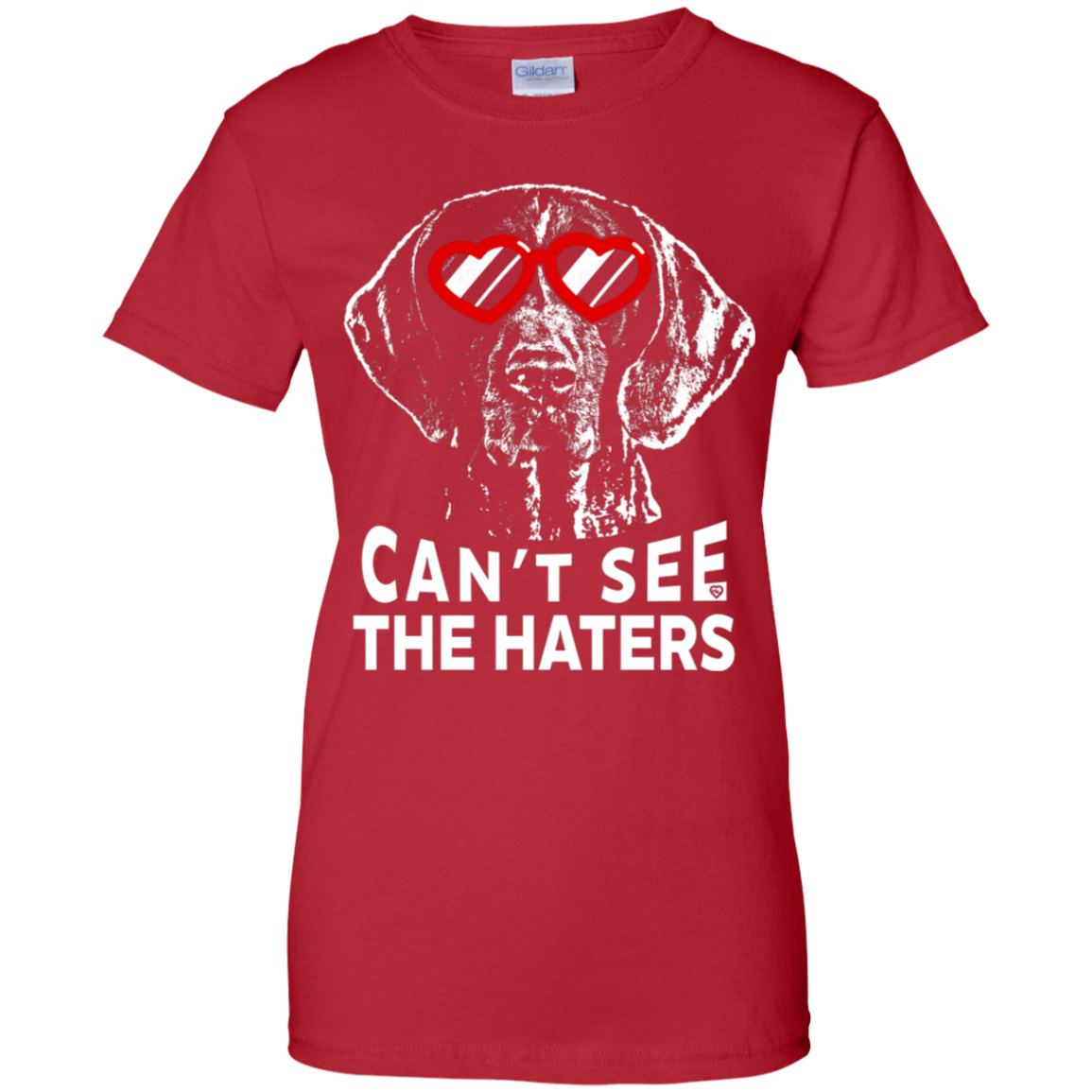 Can't see the haters german shorthaired pointer Ladies' T-Shirt