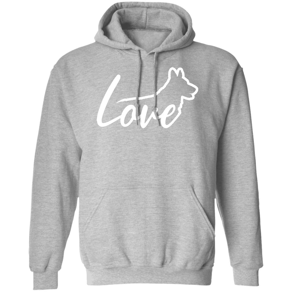 German Shepherd Love Silhuette Pullover Hoodie