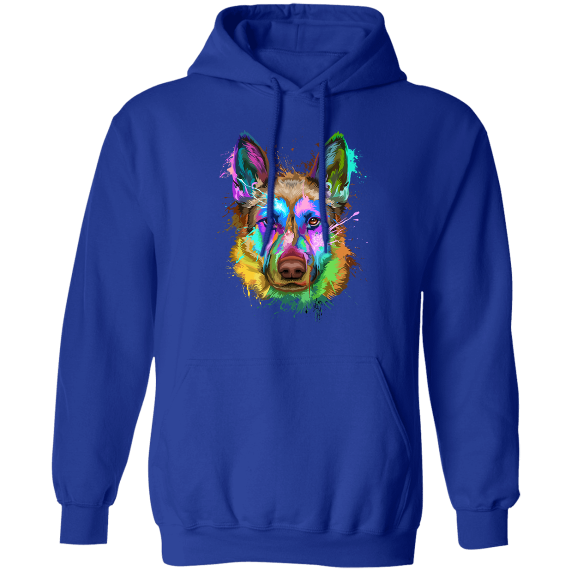 German Shepherd Splash Pullover Hoodie
