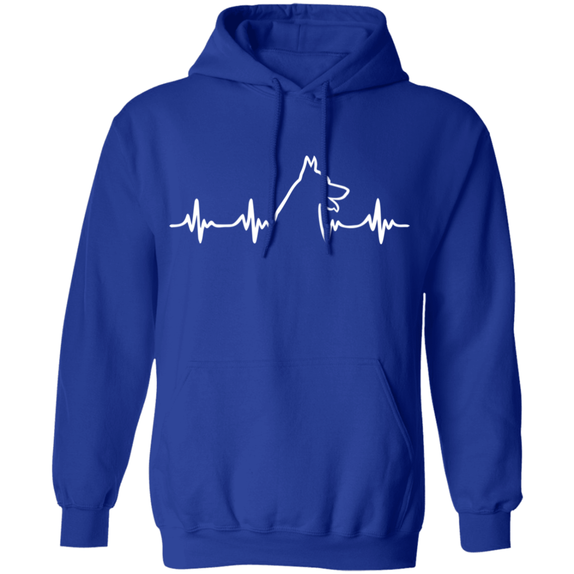 German Shepherd Heartbeat Pullover Hoodie