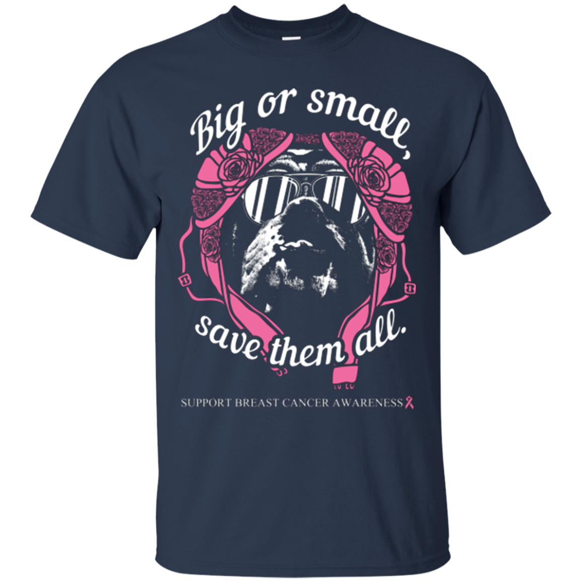 English Bulldog Breast Cancer Awareness Unisex T-Shirt