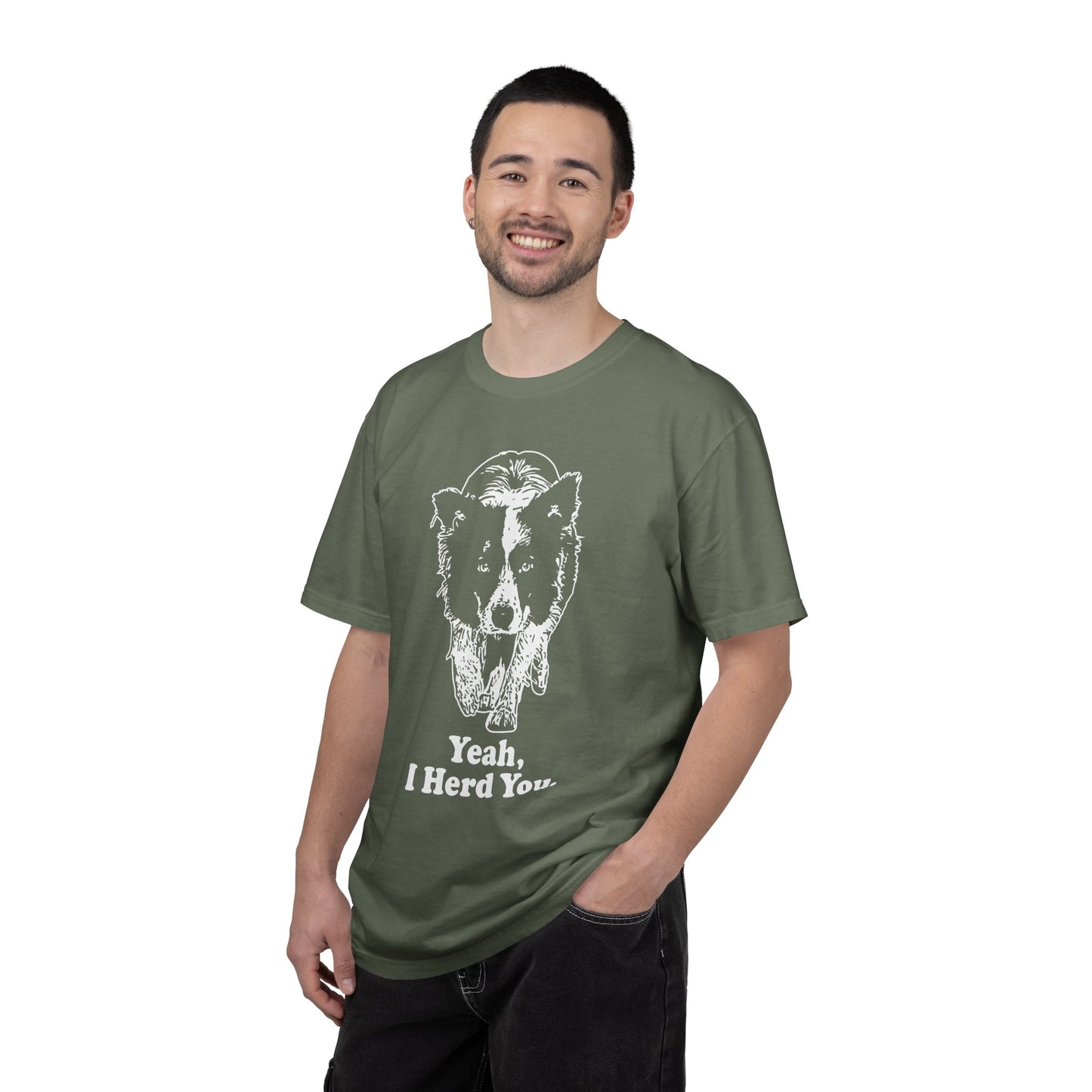 Border Collie "Yeah I Herd You" T-Shirt — Herding Dog Mom/Dad Tee