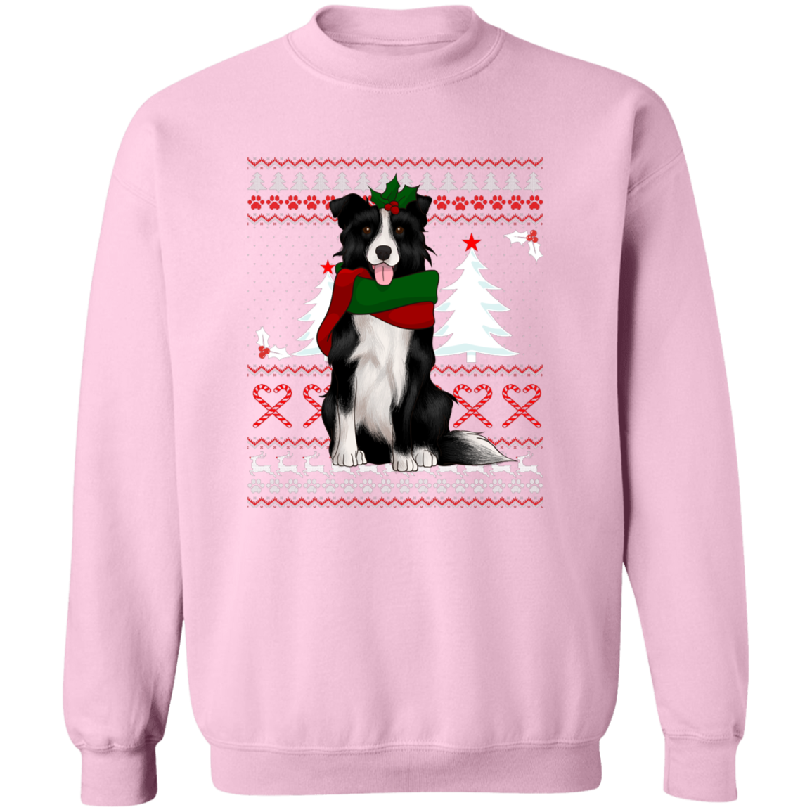 Border Collie Christmas Fun Ugly Sweatshirt