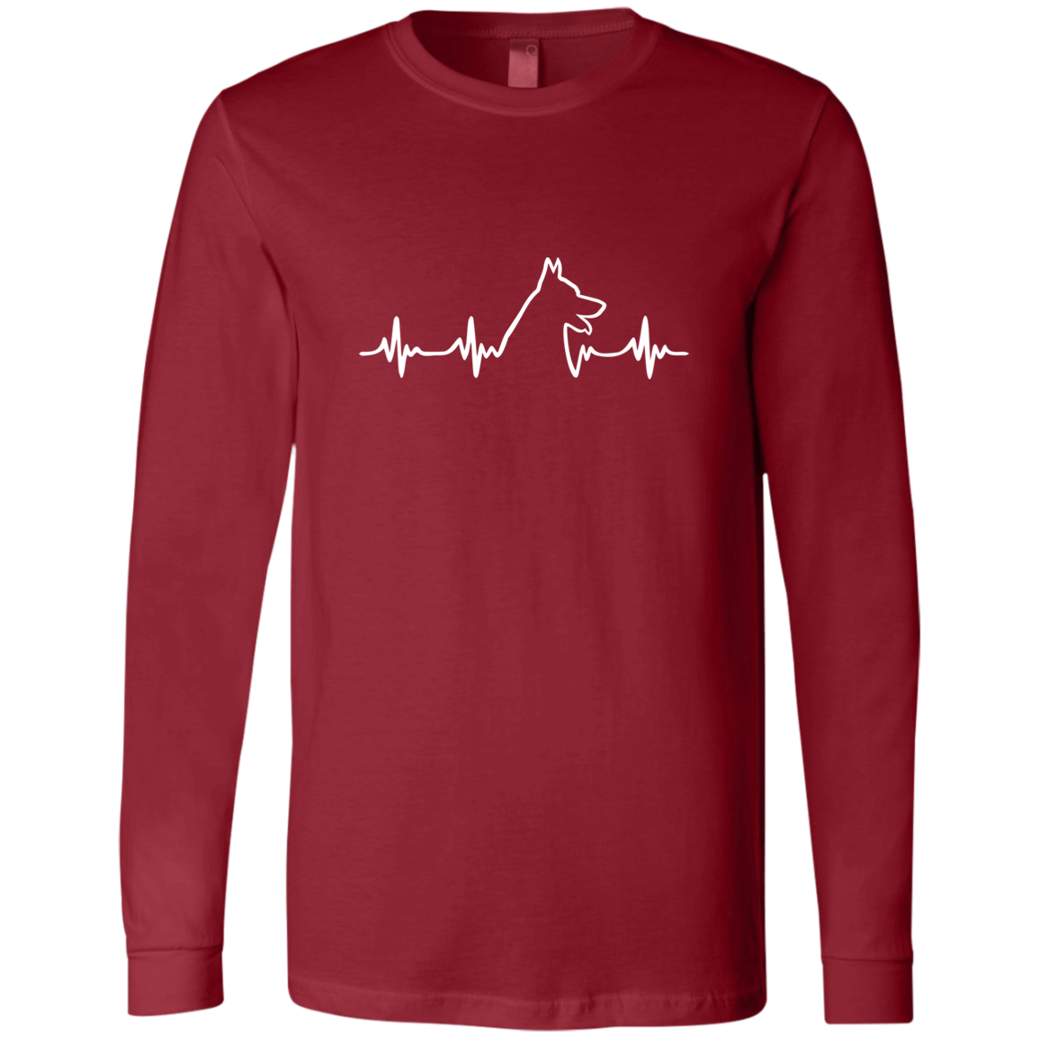 German Shepherd Heartbeat Long Sleeve T-Shirt
