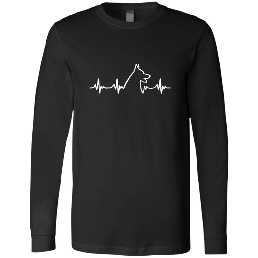 German Shepherd Heartbeat Long Sleeve T-Shirt