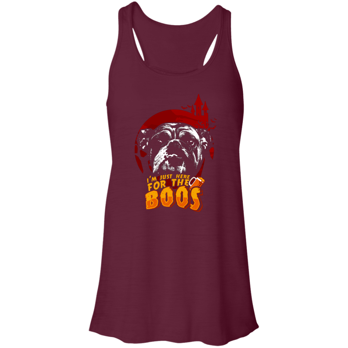 Just For The Boos Flowy Racerback Tank