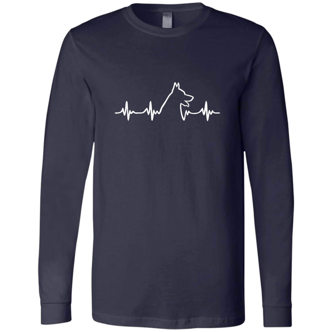 German Shepherd Heartbeat Long Sleeve T-Shirt