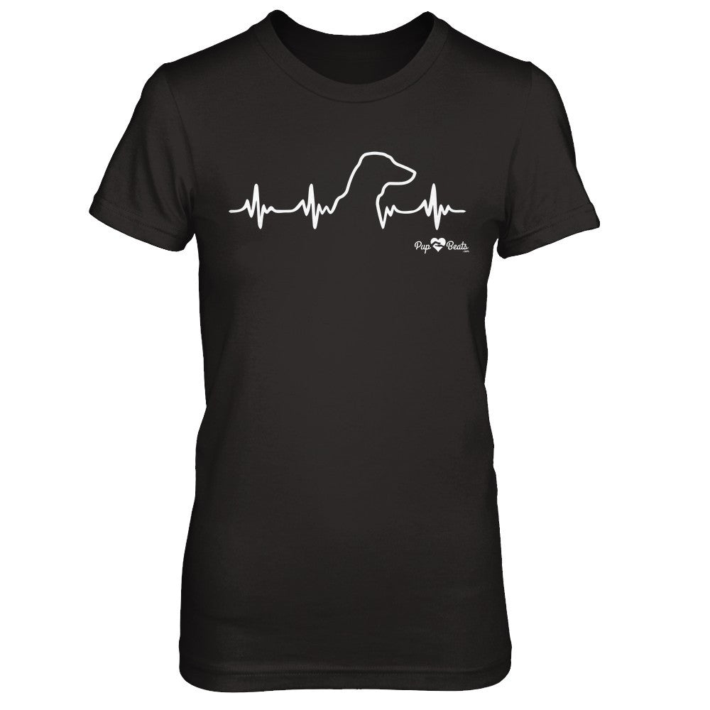 Dachshund Heartbeat Fitted Short Sleeve Tee