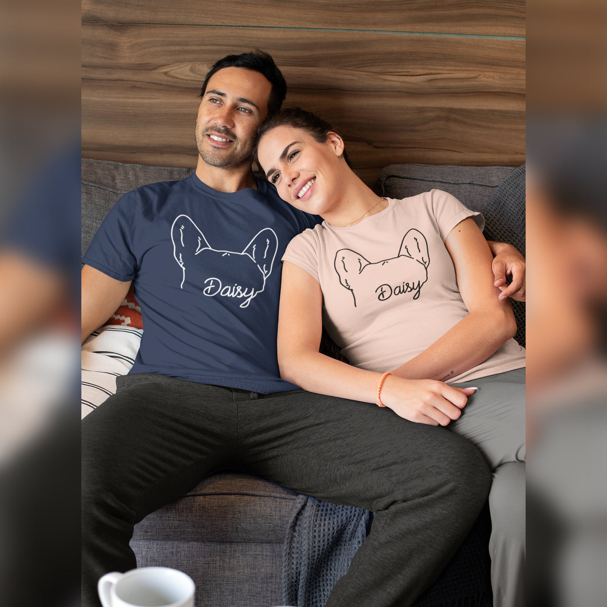 Custom Dog Ears Outline Tattoo Inspired T-Shirt