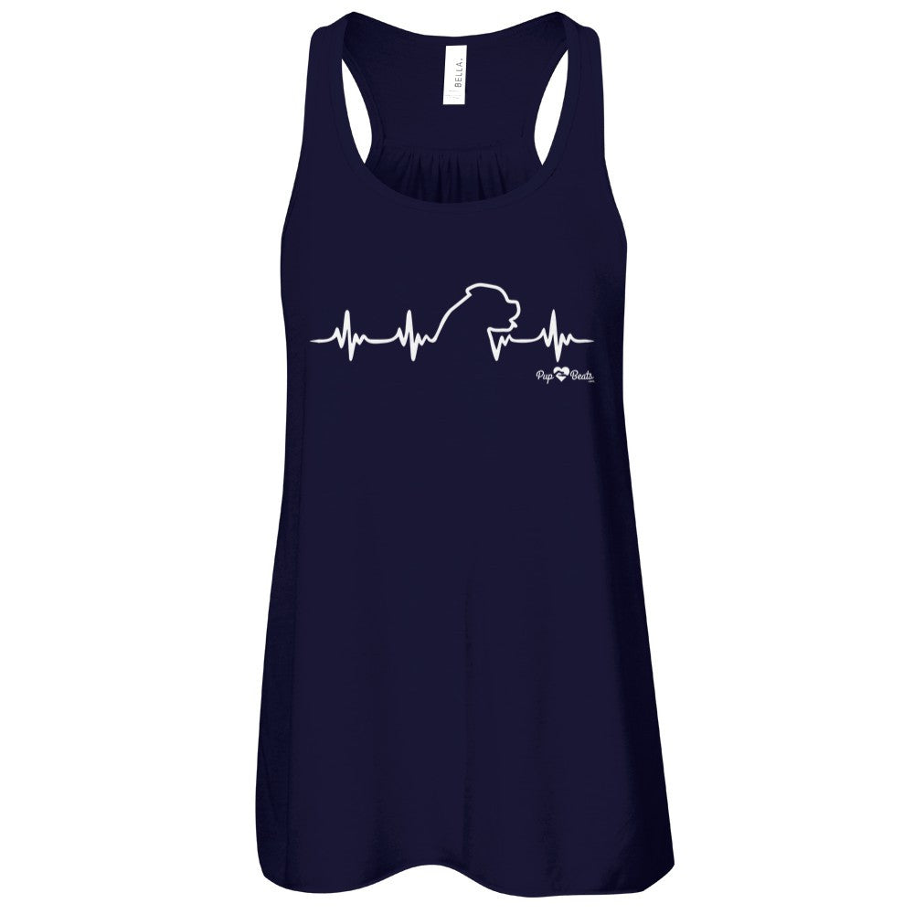 English Mastiff Heartbeat Flowy Racerback Tank