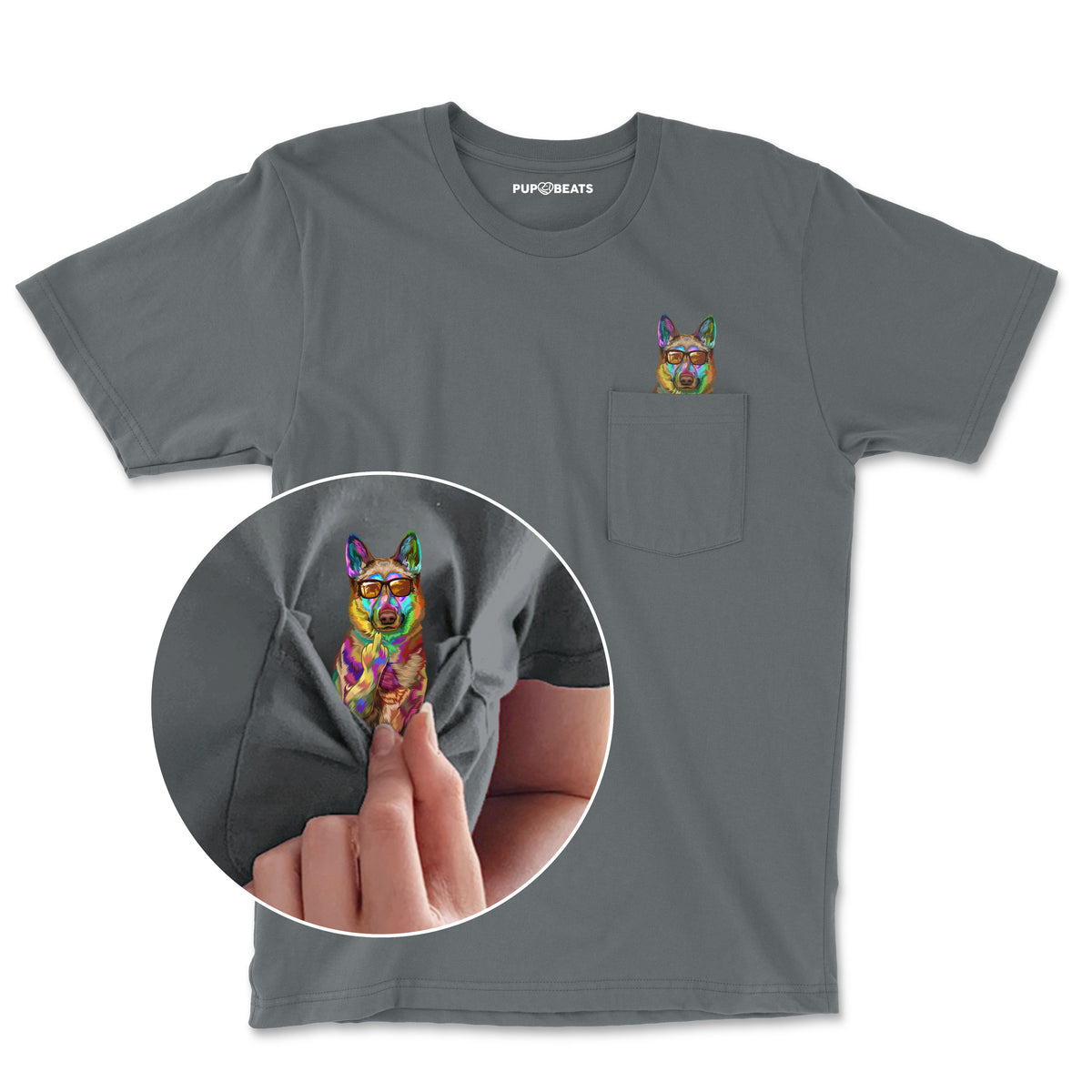 Funny German Shepherd Pocket T-Shirt