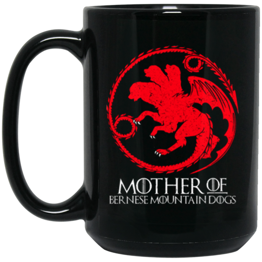Mother of Bernese 15 oz. Black Mug