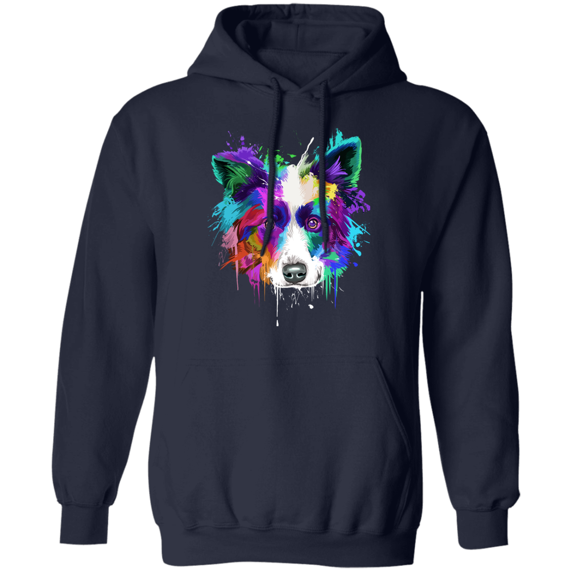 Border collie Splash Pullover Hoodie