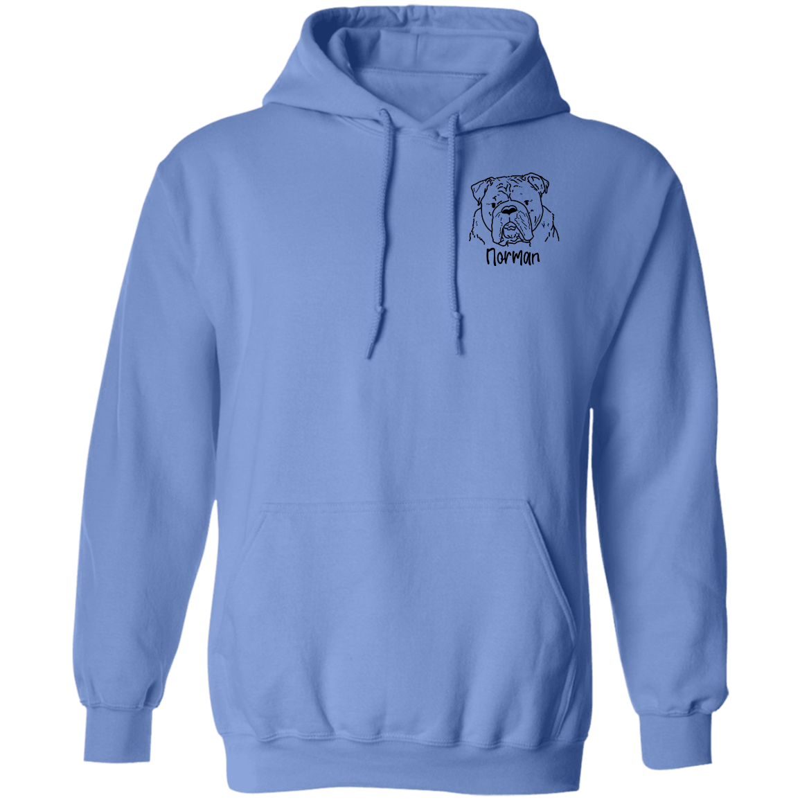 Norman The Bulldog Pullover Hoodie