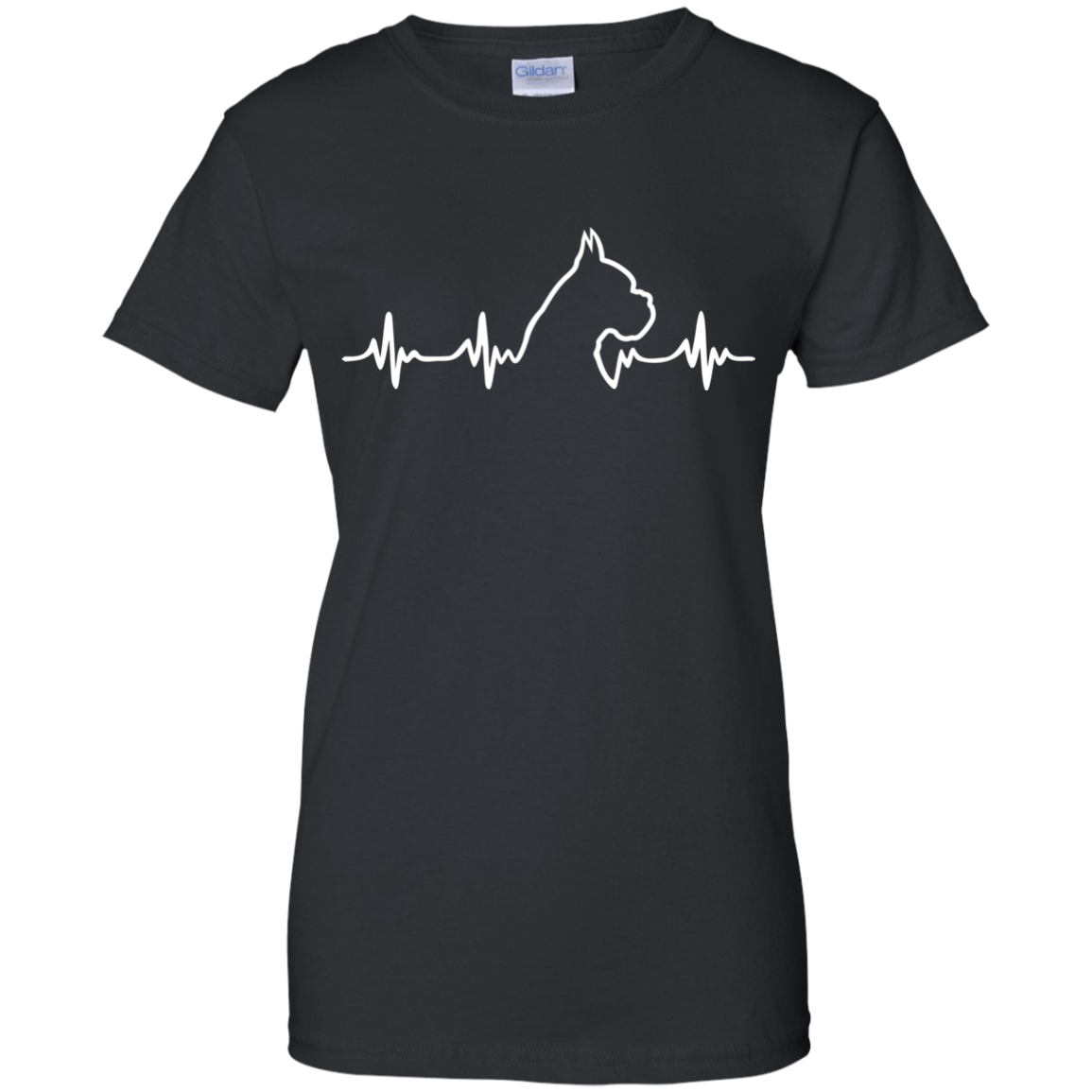 Boxer Dog Heartbeat Ladies' T-Shirt