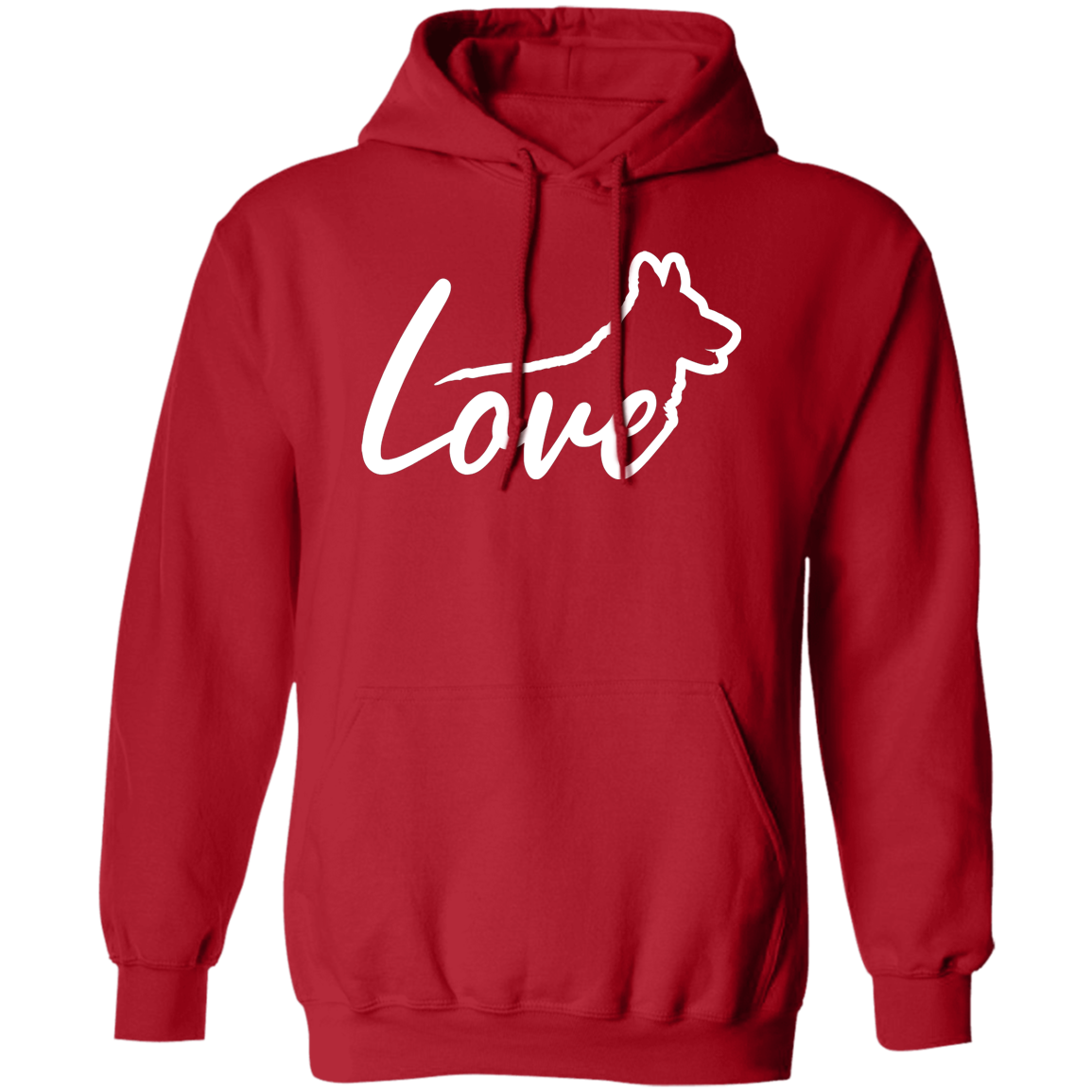 German Shepherd Love Silhuette Pullover Hoodie