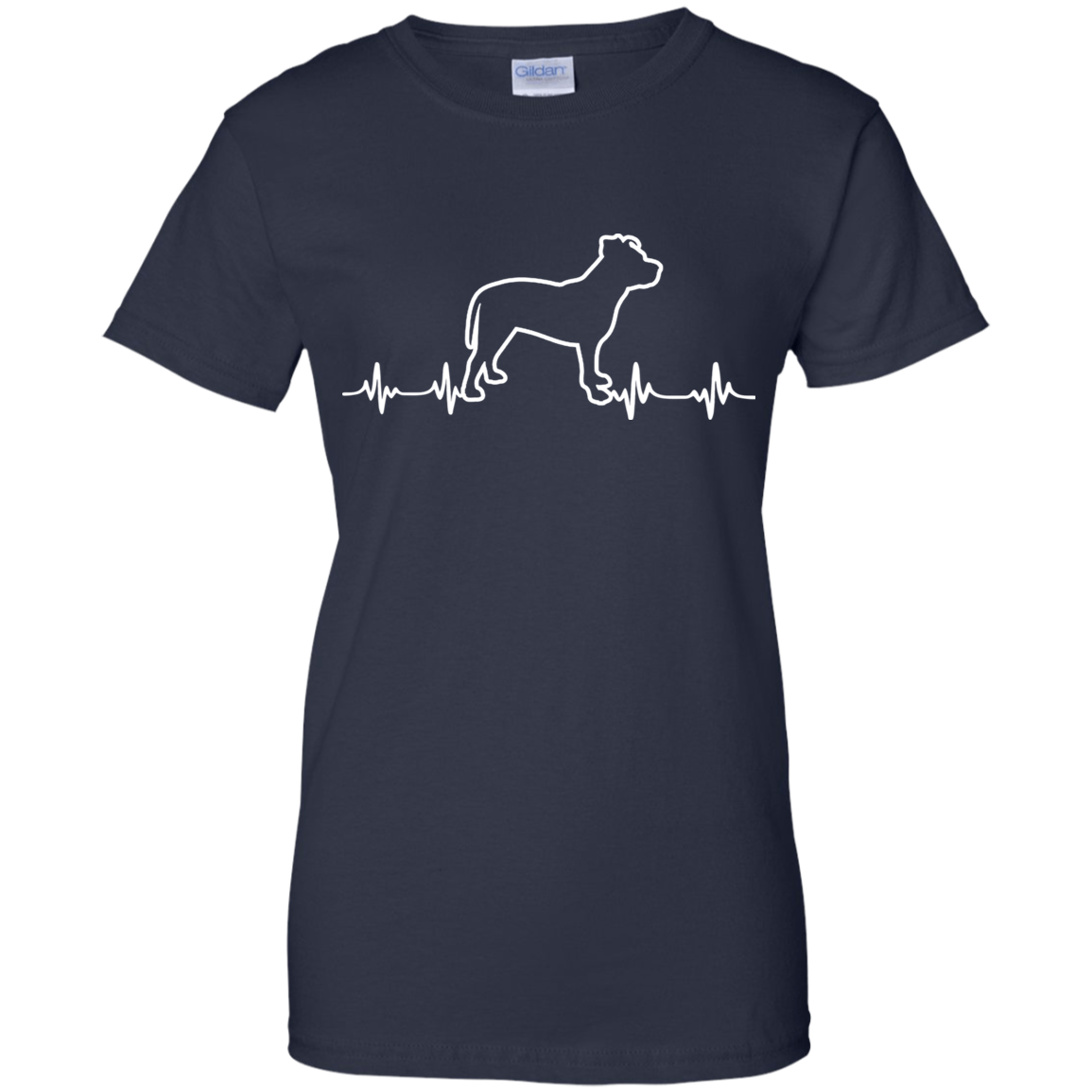 Pit Bull Heartbeat Ladies' T-Shirt
