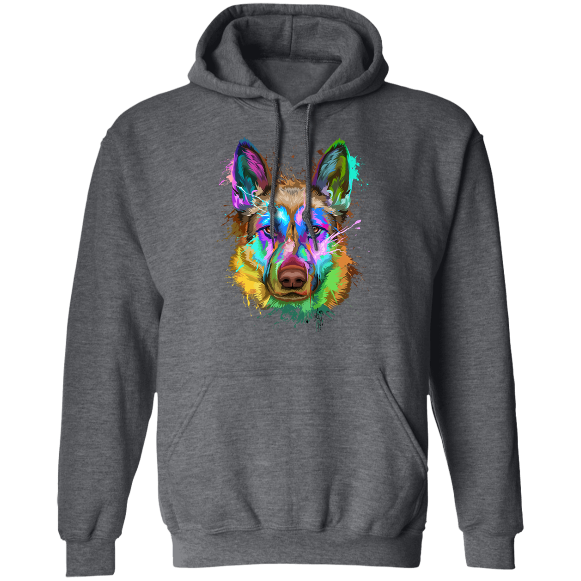 German Shepherd Splash Pullover Hoodie