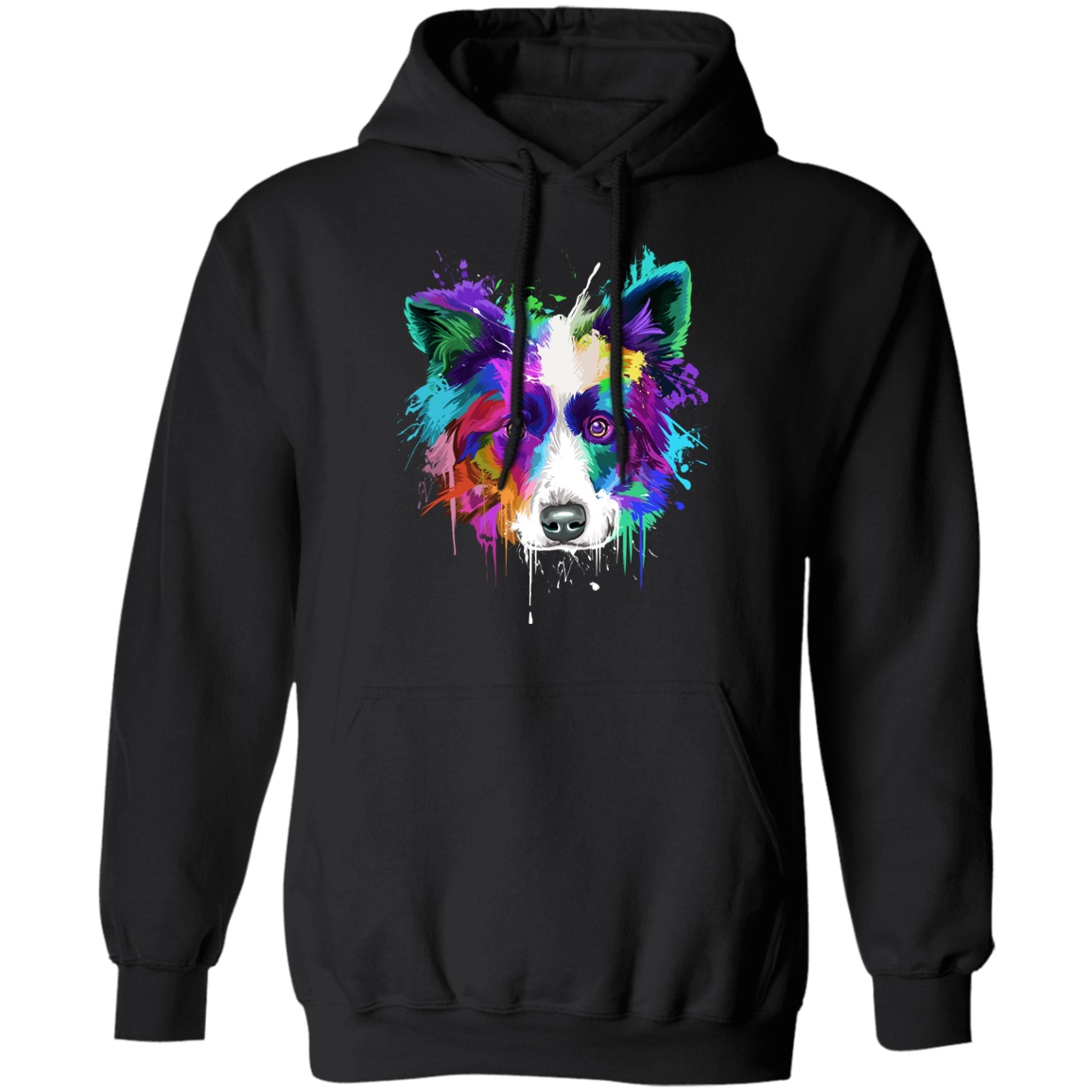 Border collie Splash Pullover Hoodie