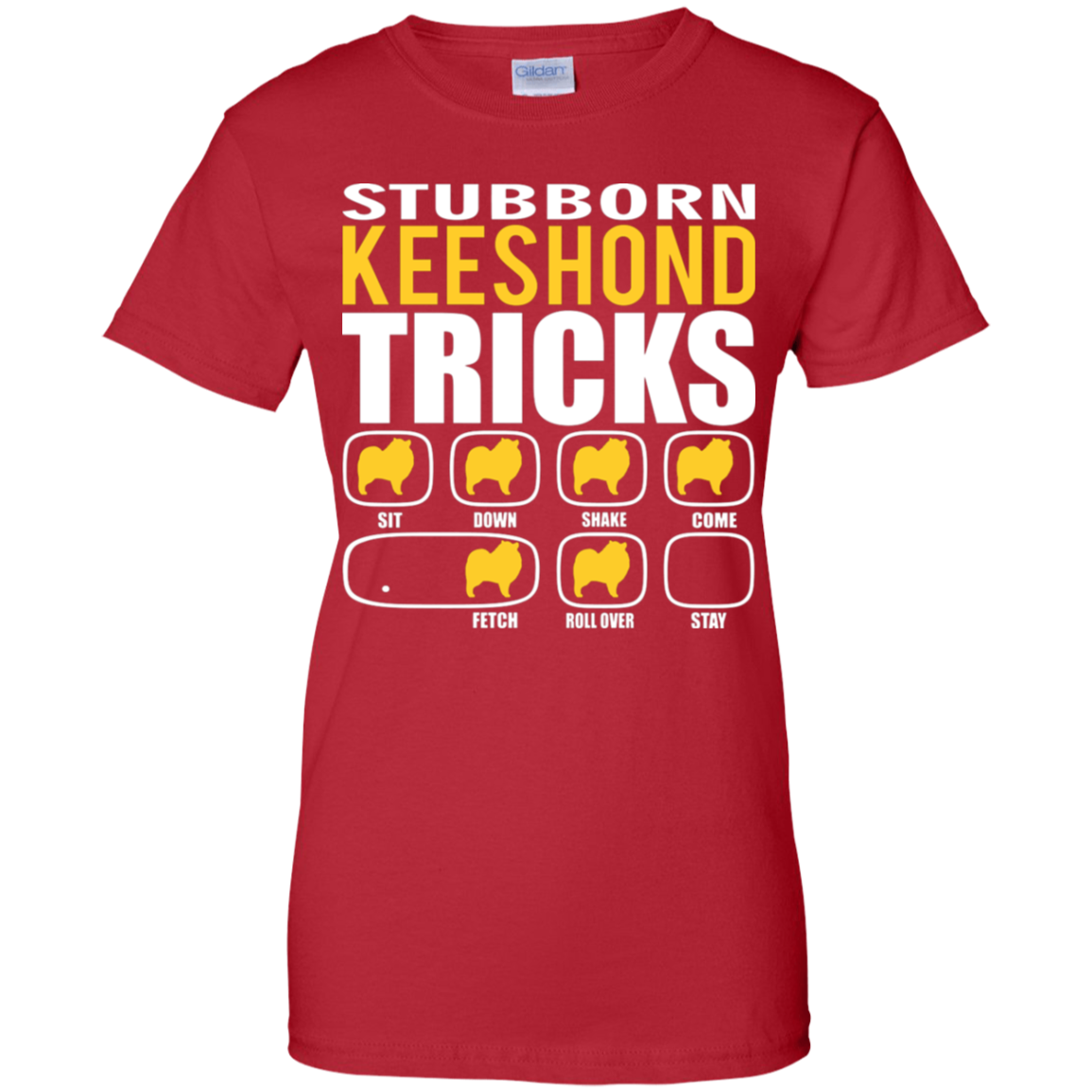 Stubborn Keeshond Tricks Ladies' T-Shirt