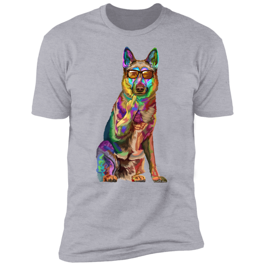 German Shepherd Middle Finger Short Sleeve T-Shirt