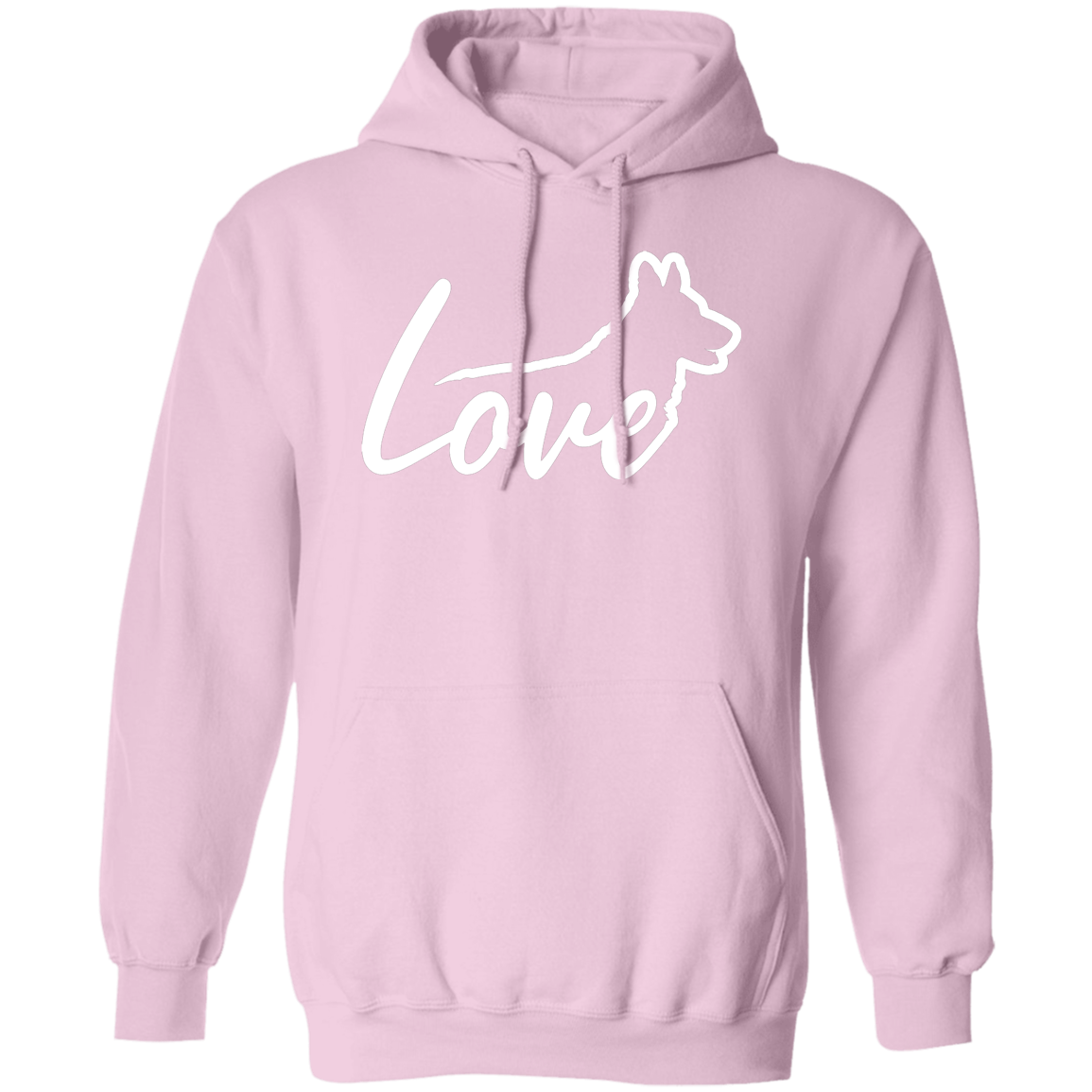 German Shepherd Love Silhuette Pullover Hoodie