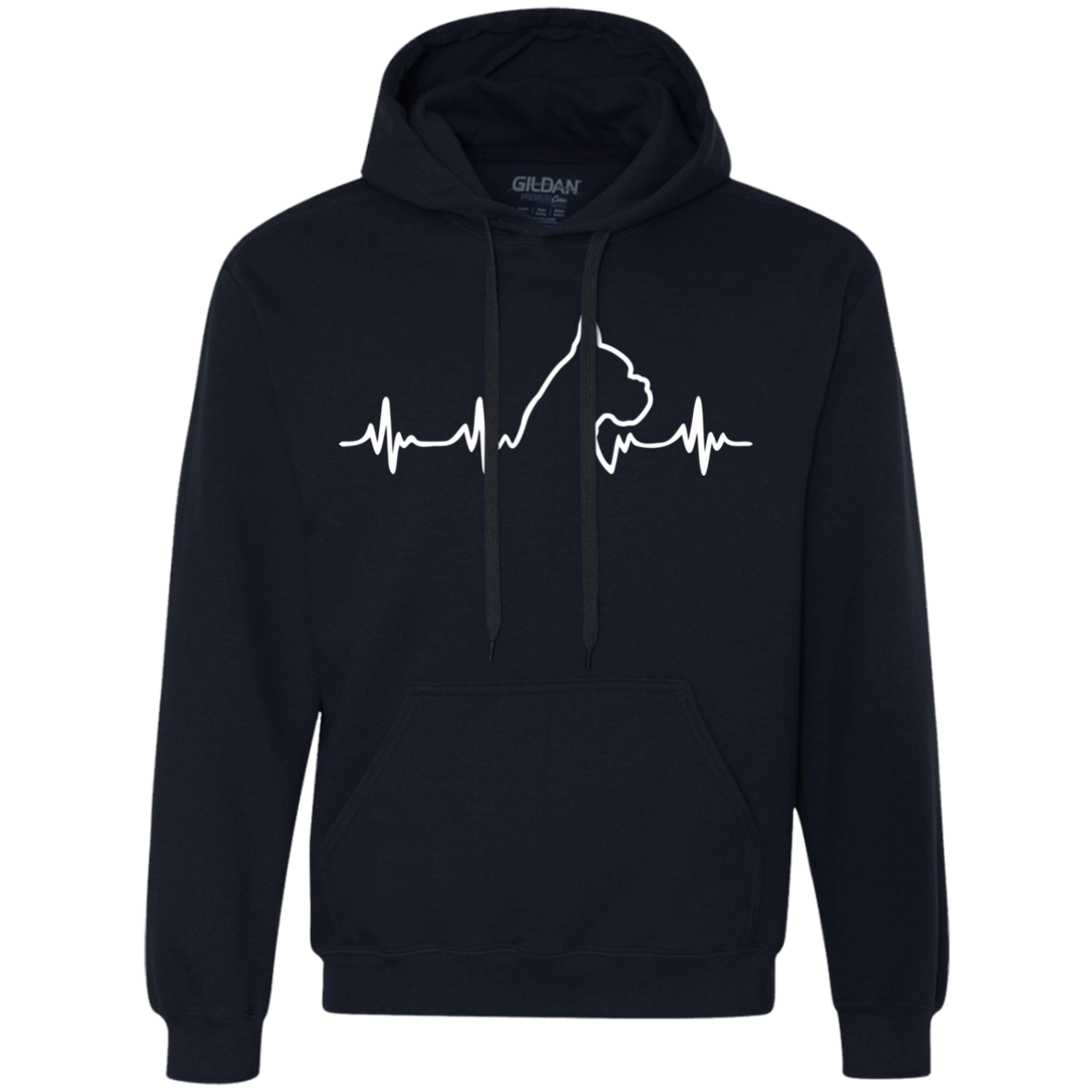Boxer Dog Heartbeat Unisex Hoodie