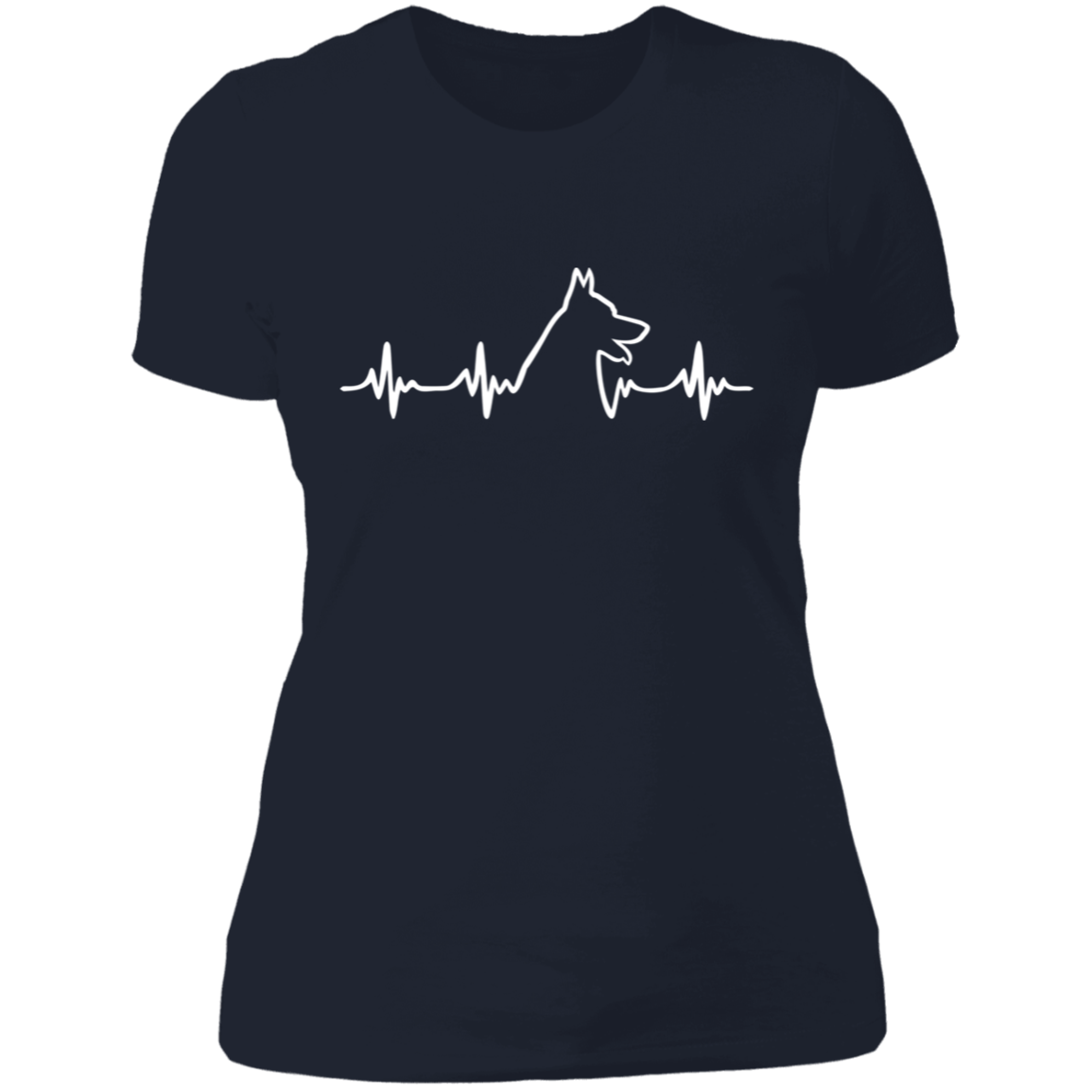 German Shepherd Heartbeat Ladies' T-Shirt
