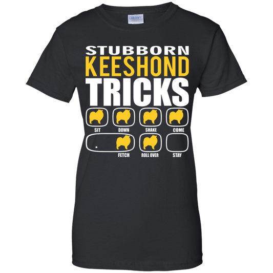 Stubborn Keeshond Tricks Ladies' T-Shirt