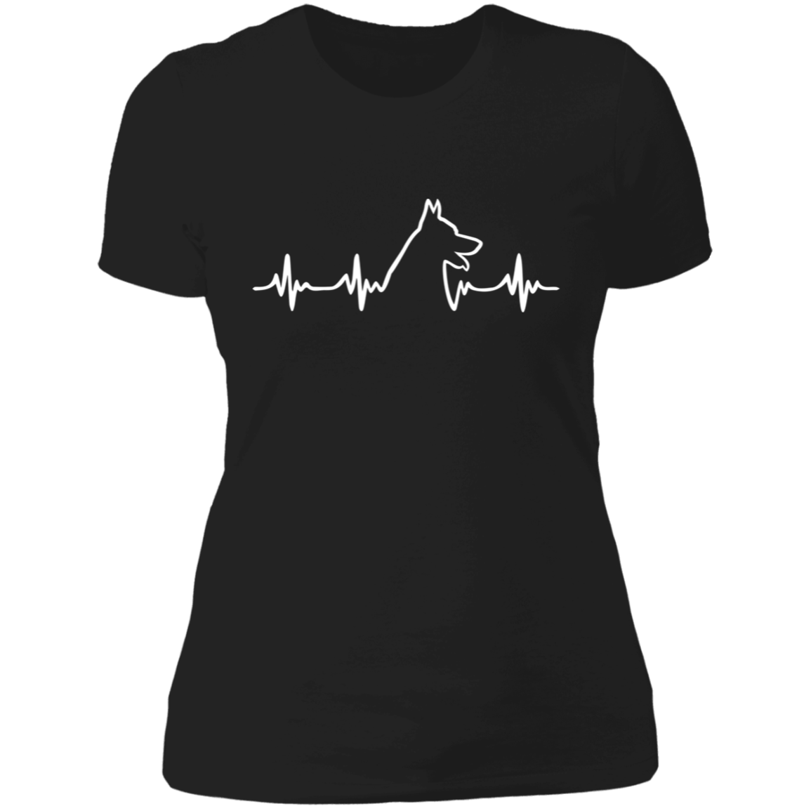German Shepherd Heartbeat Ladies' T-Shirt
