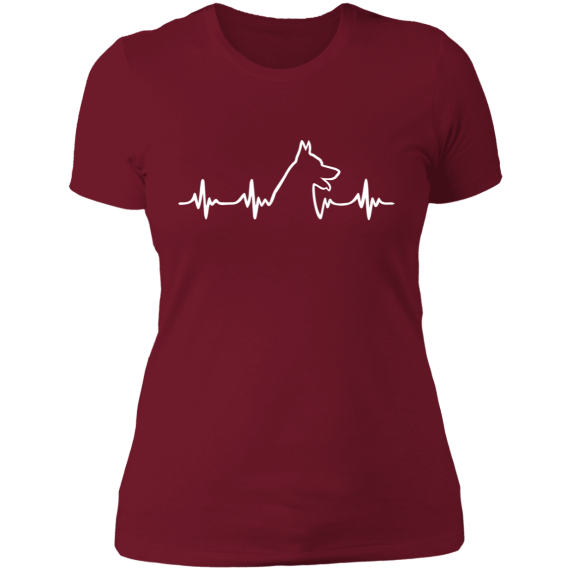 German Shepherd Heartbeat Ladies' T-Shirt