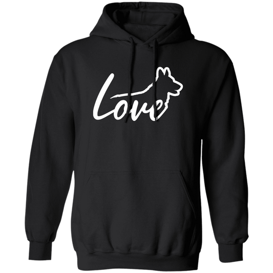 German Shepherd Love Silhuette Pullover Hoodie