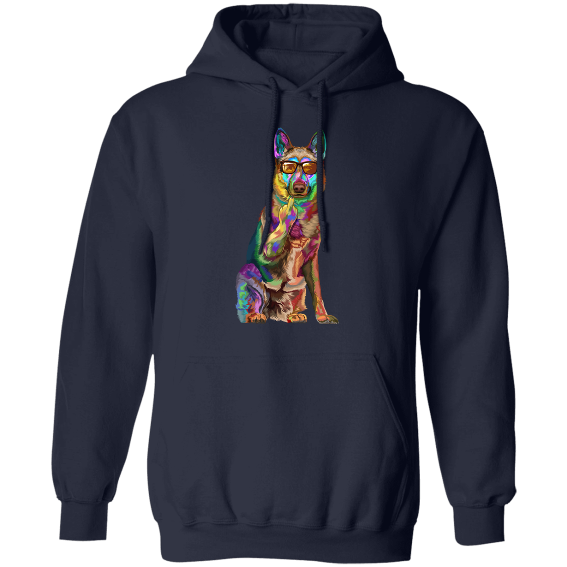 German Shepherd Middle Finger Pullover Hoodie