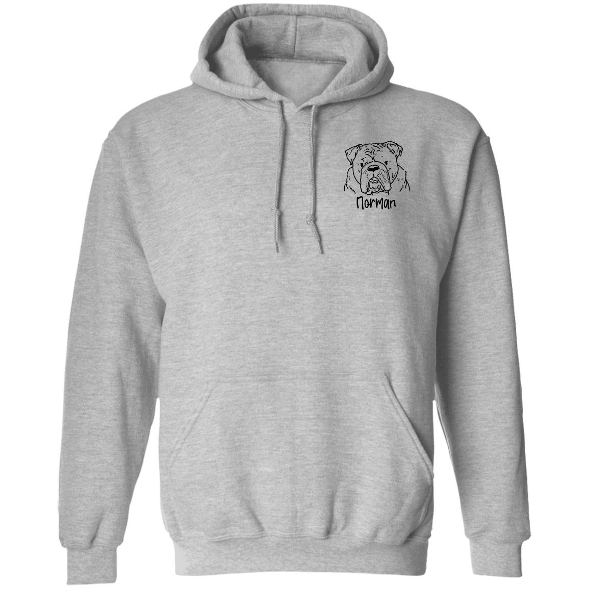 Norman The Bulldog Pullover Hoodie