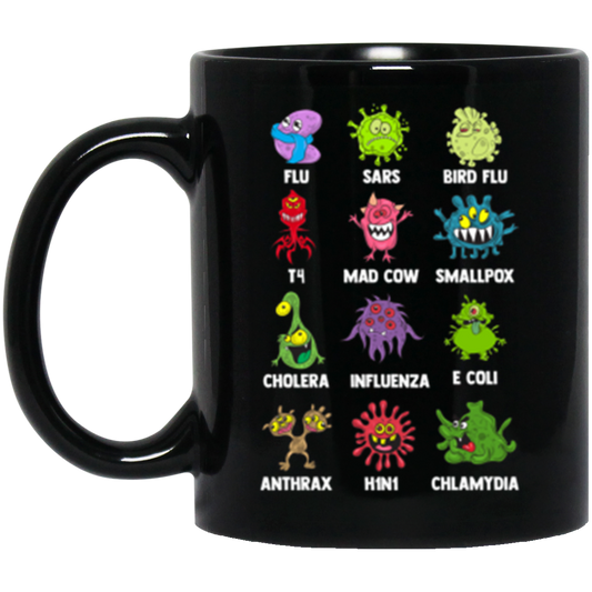 Top 12 diseases 11 oz black mug