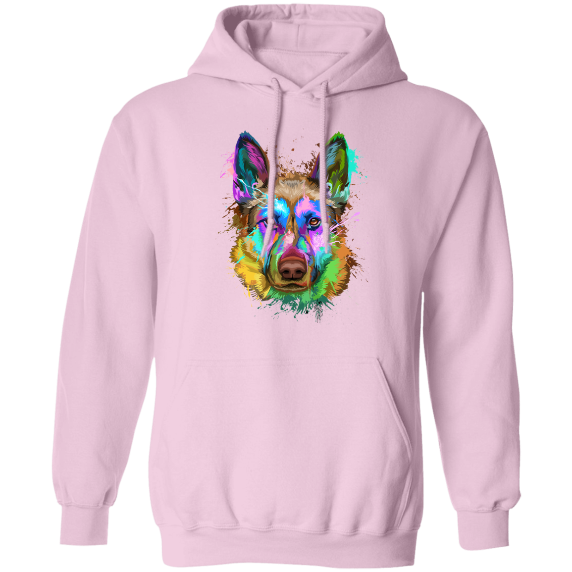 German Shepherd Splash Pullover Hoodie