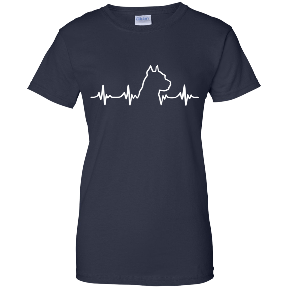 Pit Bull Heartbeat Ladies' T-Shirt