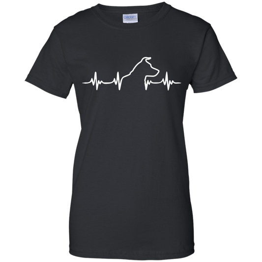 Jack russell heartbeat Ladies' T-Shirt