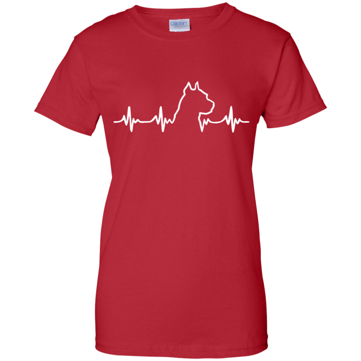 Pit Bull Heartbeat Ladies' T-Shirt