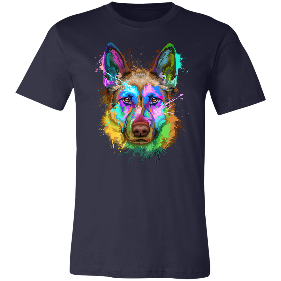 German Shepherd Splash Art Custom Cat