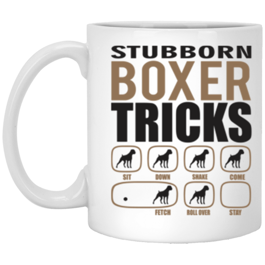 Stubborn Boxer 11 oz. White Mug