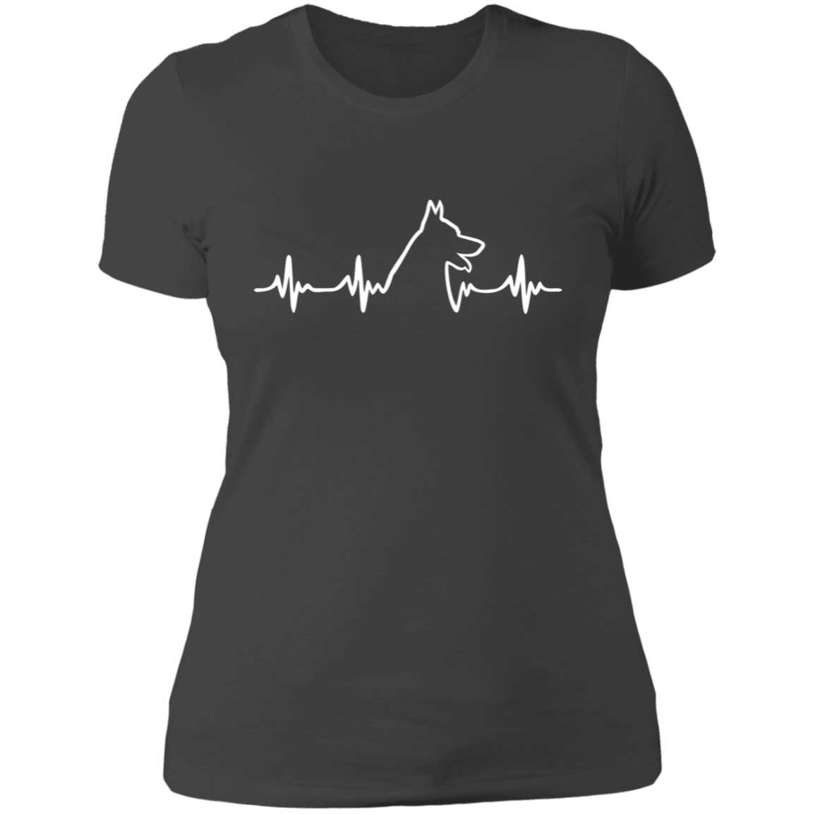 German Shepherd Heartbeat Ladies' T-Shirt