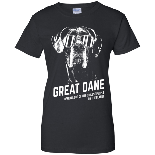 Official Dog Of The Coolest Great Dane Ladies' T-Shirt