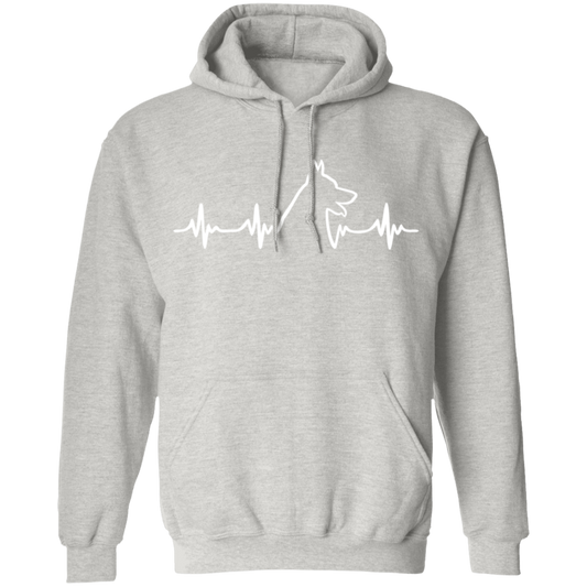 German Shepherd Heartbeat Pullover Hoodie