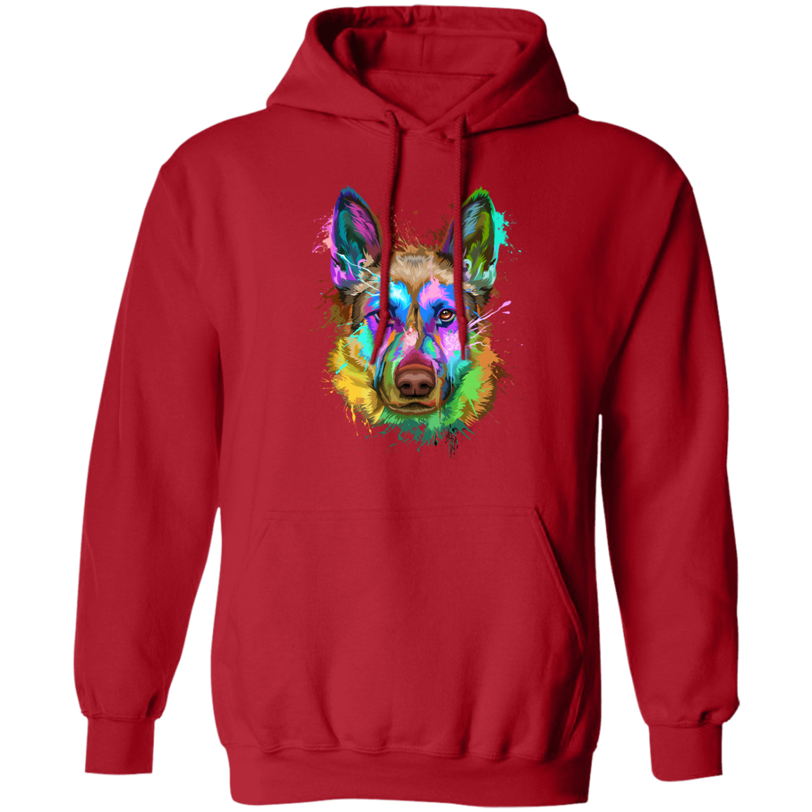 German Shepherd Splash Pullover Hoodie