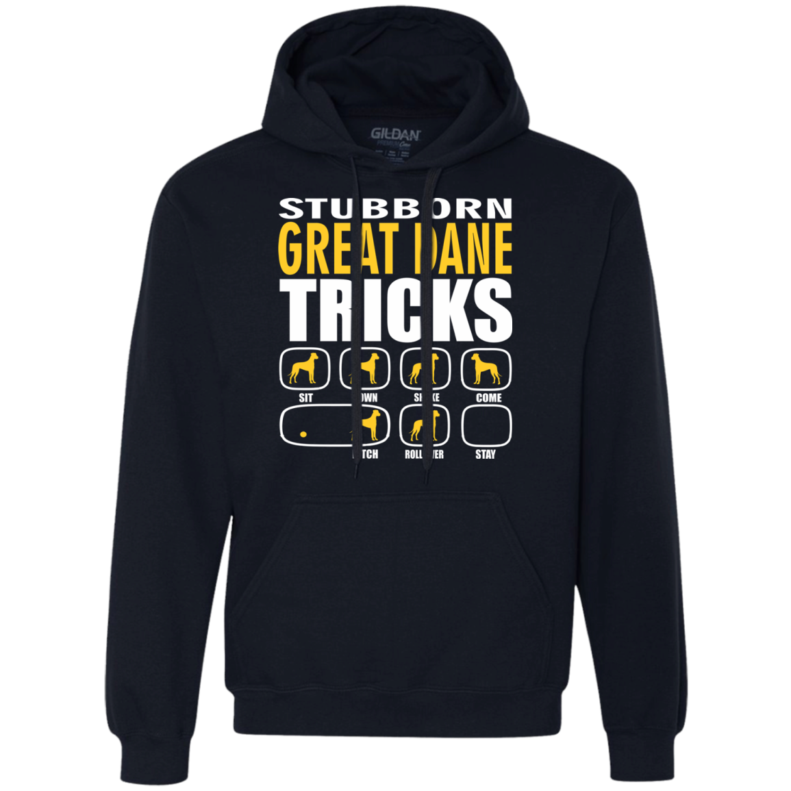 Stubborn Great Dane Tricks Unisex Hoodie