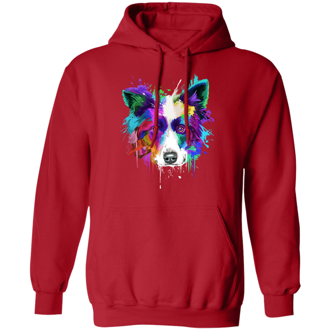 Border collie Splash Pullover Hoodie
