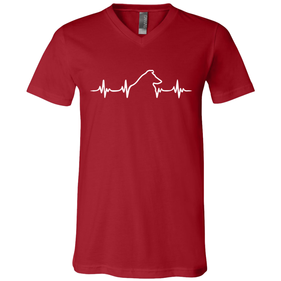 Collie Heartbeat V-Neck T-Shirt
