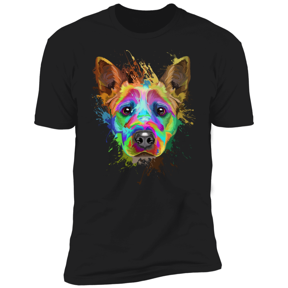 Cattle dog splash art